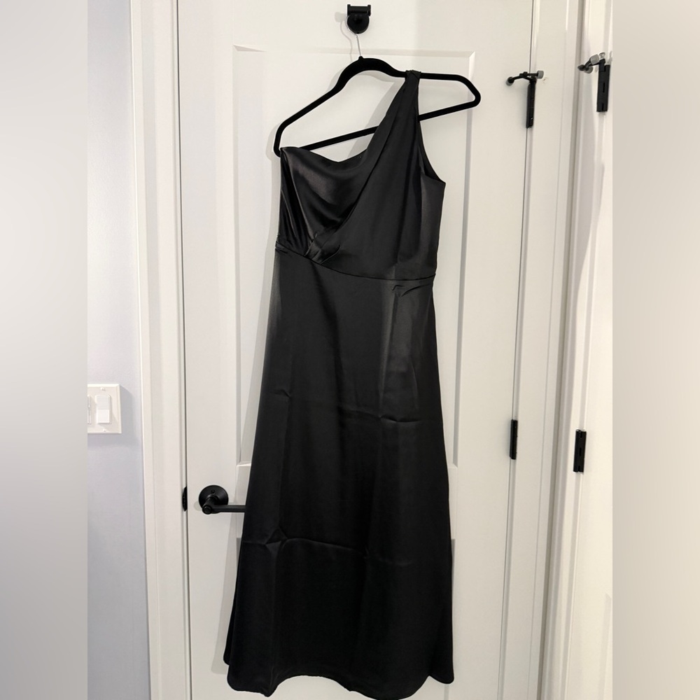 Black One-Shoulder Slit Dress -NWT